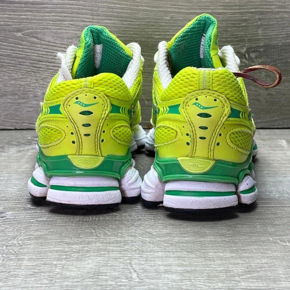Saucony Shoes Grid Propel Plus‎ Womens 9 Neon Yellow Green Mesh Running Sneakers